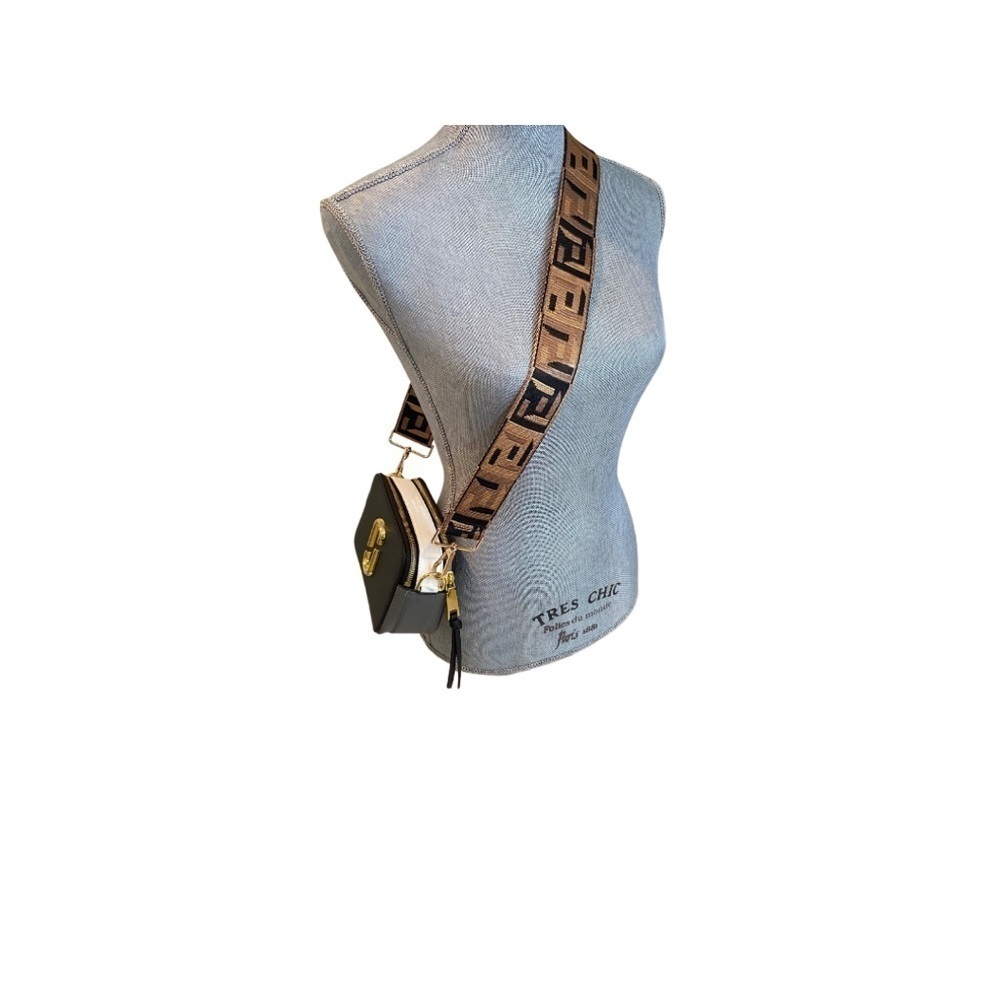 Copper Gold Crossbody Fabric Crossbody Strap